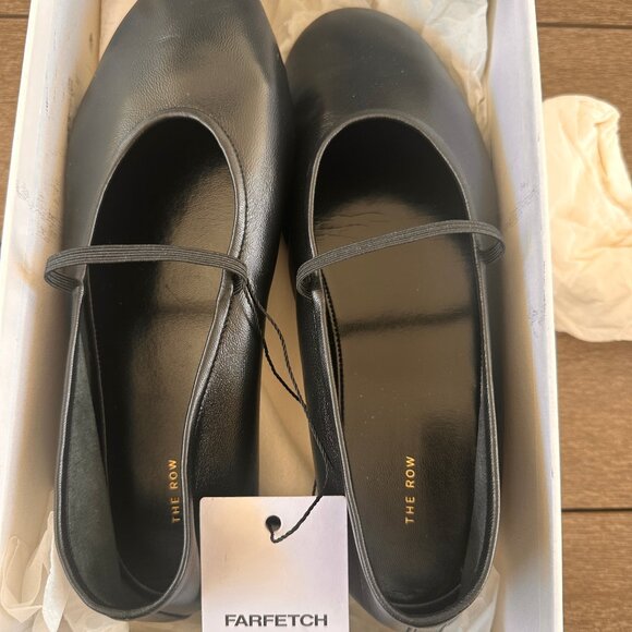 The Row Shoes - THE ROW Elastic leather ballet flats Sz 36